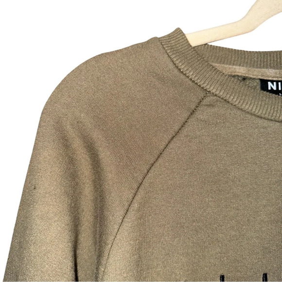 ASOS Nicce London Long Sleeve Shirt Asymmetrical Crewneck Colorblock Size Medium - Picture 3 of 12